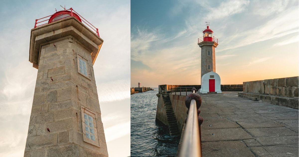 Faro de felgueiras en oporto, portugal