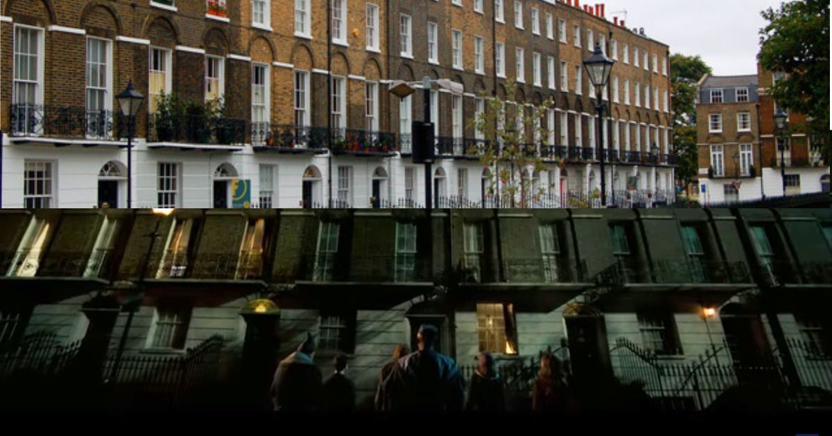 Claremont Square, Islington, en Londres, Inglaterra, como el número 12 de Grimmauld Place, el hogar de la familia Black en Harry Potter y la Orden del Fénix