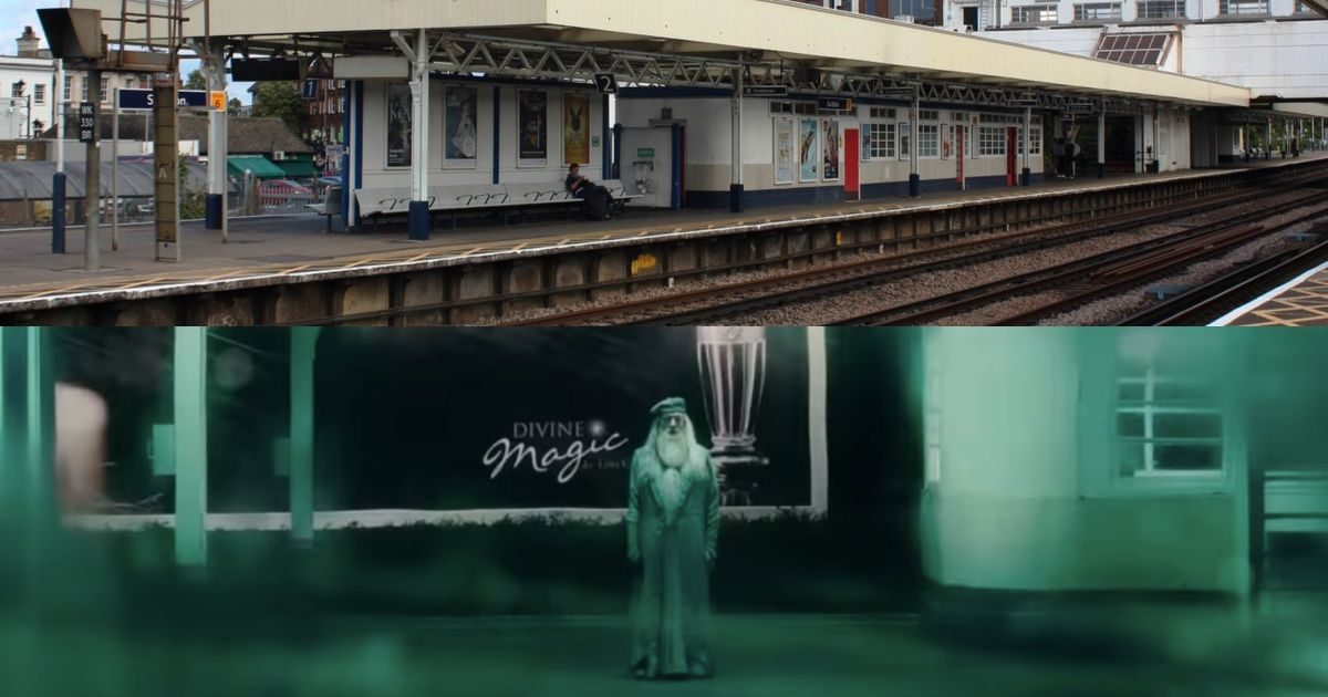 La estación de Surbiton en Londres, Inglaterra, como el escenario de la escena inicial de Harry Potter y el Misterio del Príncipe