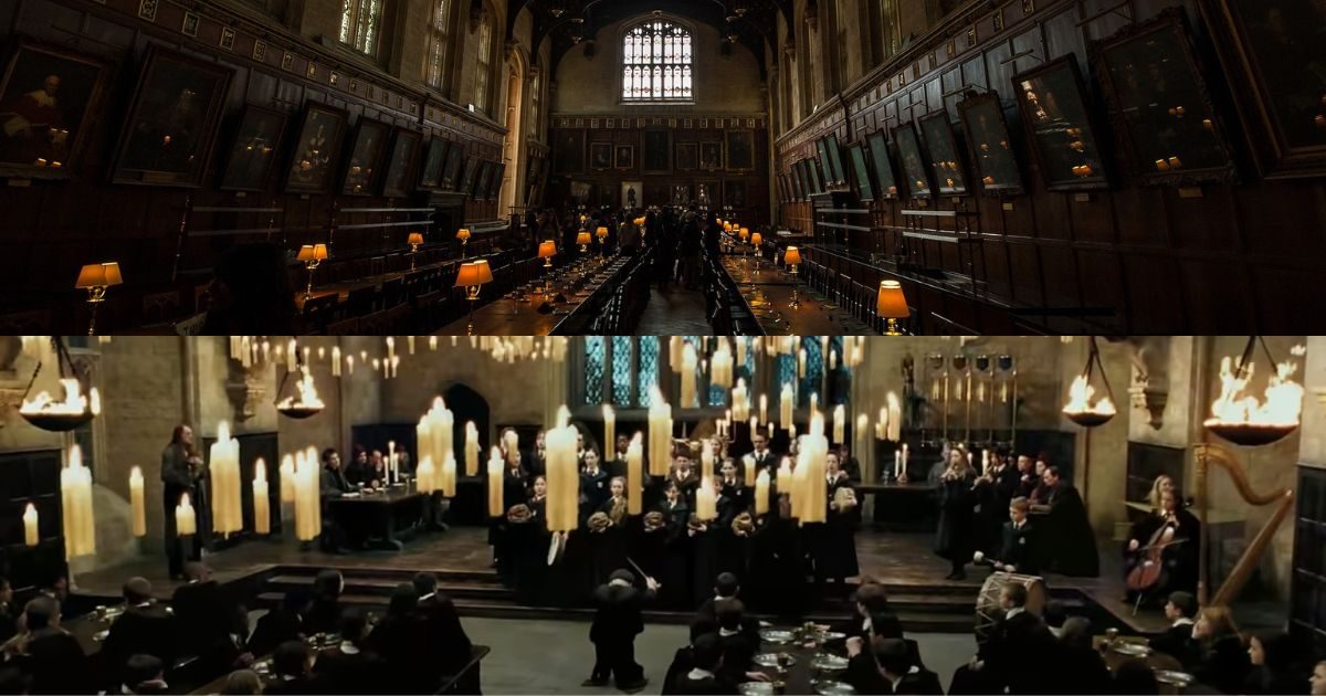 Christ Church College en Oxford, Inglaterra, como el gran comedor de hogwarts en Harry Potter