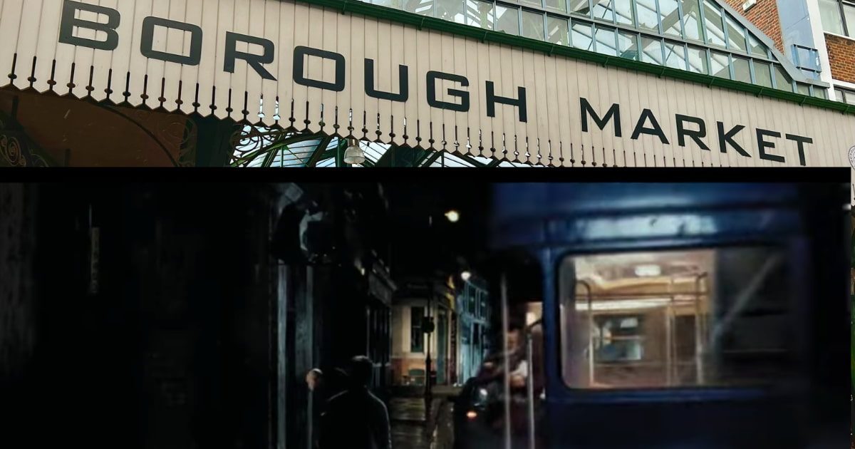 Borough Market como la entrada a El Caldero Chorreante en Harry Potter y el Prisionero de Azkaban