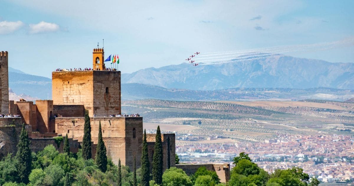 La Alcazaba de la Alhambra de Granada, en España