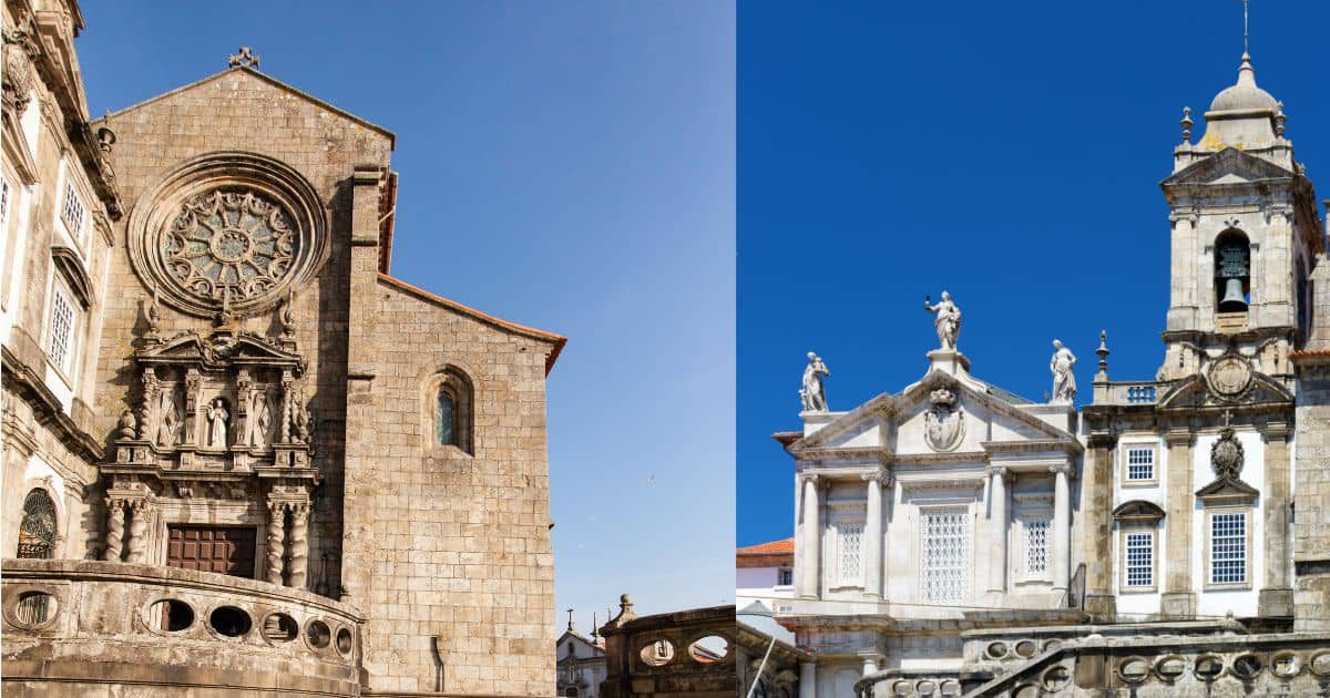 La iglesia de San francisco en Oporto, Portugal