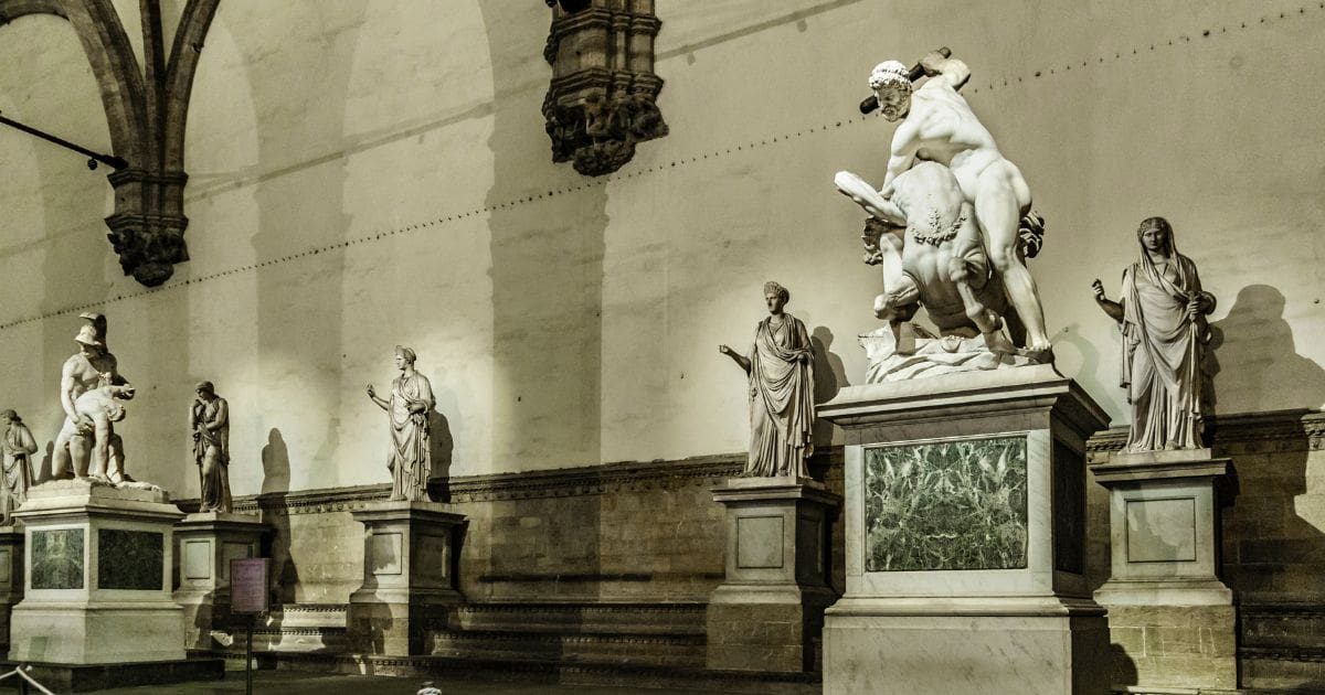 Loggia dei Lanzi en Florencia, Italia